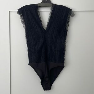 Zara - Black Lace Bodysuit - Small